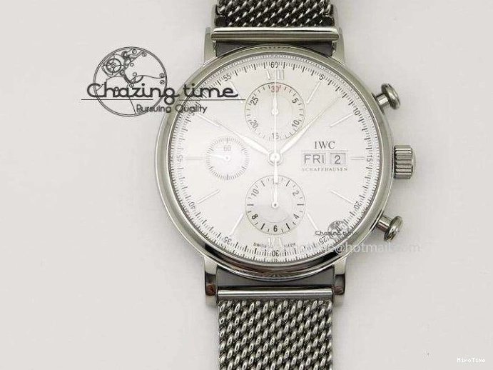MIROTIME 0731 SportInspired Aquatimer Chrono IW376803 V6F 1:1 Best Edition White Dial On Rubber Strap A 7281